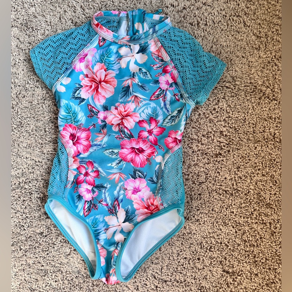 Floral Blue Kids Swimwear size 4/5